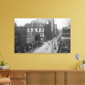 Portland, OF Uitzicht van 3D Street Foto Canvas Afdruk (Insitu (Woonkamer))