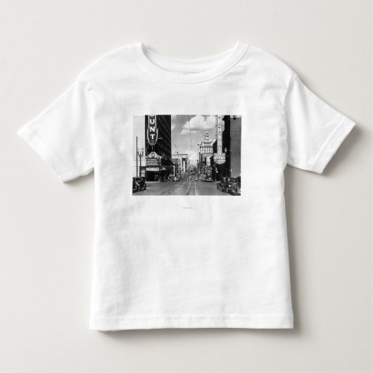 Portland, OF Uitzicht van Broadway zien Noord Kinder Shirts (Voorkant)