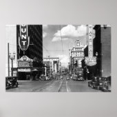 Portland, OF Uitzicht van Broadway zien Noord Poster (Voorkant)