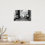 Portland, OF Uitzicht van Broadway zien Noord Poster (Keuken)