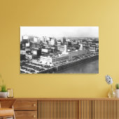 Portland, OF Uitzicht vanuit de lucht van de Hawth Canvas Afdruk (Insitu (Woonkamer))