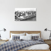 Portland, OF Uitzicht vanuit de lucht van de Hawth Canvas Afdruk (Insitu (Slaapkamer))