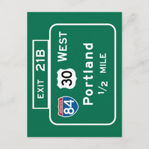 Portland, of wegwijzer briefkaart