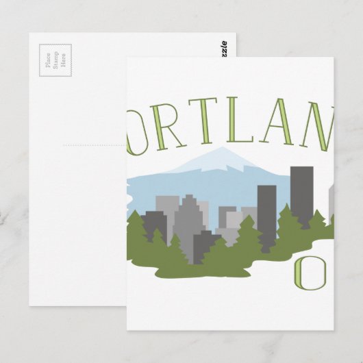Portland OR Briefkaart (Voorkant / Achterkant)