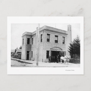 Portland, OR Fire Station #30 Horse Cart Briefkaart
