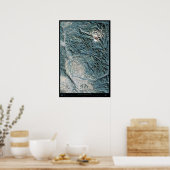 Portland, OR & Mt. St. Helens satelliet poster (Keuken)