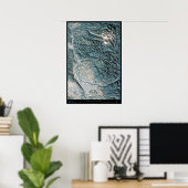 Portland, OR & Mt. St. Helens satelliet poster (Thuiskantoor)