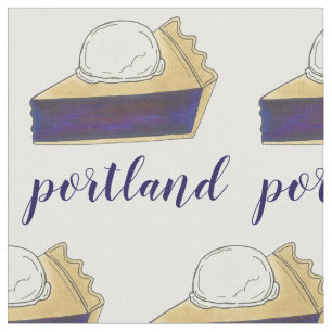 Portland OR Oregon Marionberry Berry Pie Slice Stof