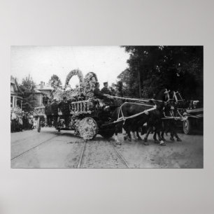 Portland, OR Roos Festival Parade Paarden Poster