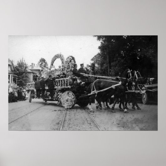 Portland, OR Roos Festival Parade Paarden Poster (Voorkant)