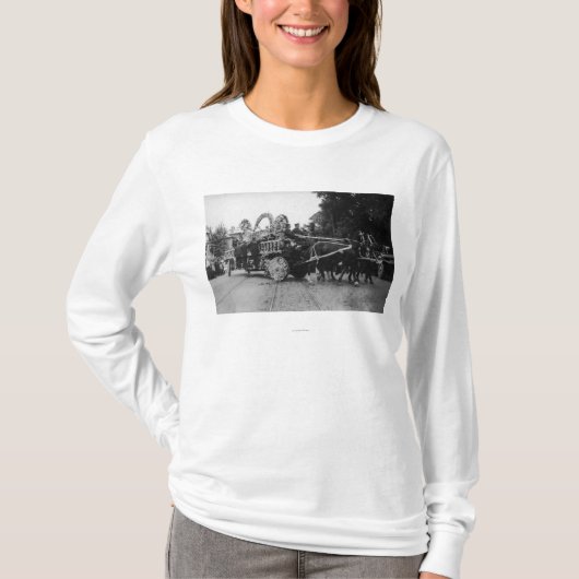 Portland, OR Roos Festival Parade Paarden T-shirt (Voorkant)