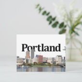 Portland OR Skyline met Portland in Sky Briefkaart (Staand voorkant)
