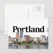 Portland OR Skyline met Portland in Sky Briefkaart (Voorkant / Achterkant)