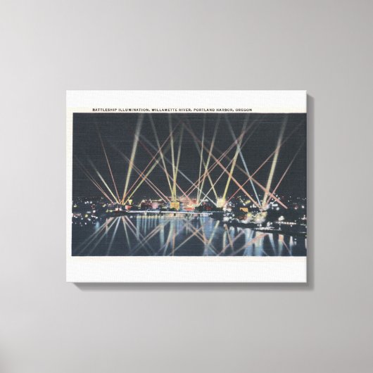 Portland, OR - slagersheiverlichting Canvas Afdruk (Voorkant)