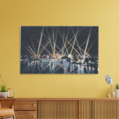 Portland, OR - slagersheiverlichting Canvas Afdruk (Insitu (Woonkamer))
