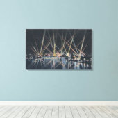 Portland, OR - slagersheiverlichting Canvas Afdruk (Insitu (Houten vloer))