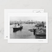 Portland, OR Uitzicht Lumber Wharf en Ocean Liner Briefkaart (Voorkant / Achterkant)