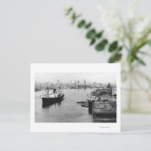 Portland, OR Uitzicht Lumber Wharf en Ocean Liner Briefkaart (Staand voorkant)