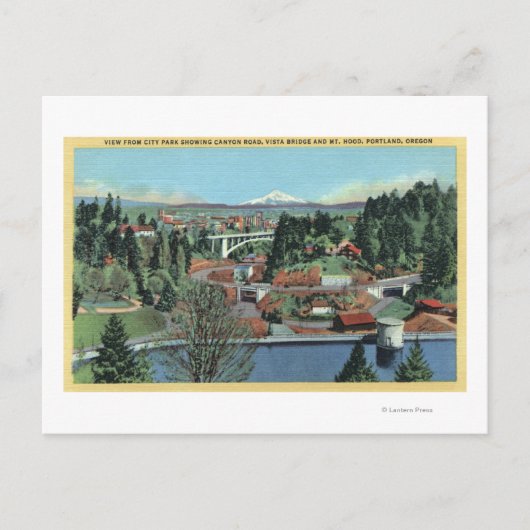 Portland OR - Uitzicht uit City Park Briefkaart (Voorkant)