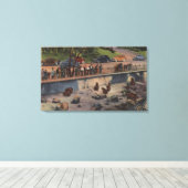 Portland, ORBar Dens in Washington Park Canvas Afdruk (Insitu (Houten vloer))