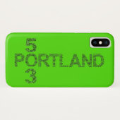 Portland Oregon 503 Apple iPhone Case (Achterkant (horizontaal))