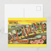 Portland Oregon Antieke Groet Briefkaart (Voorkant / Achterkant)