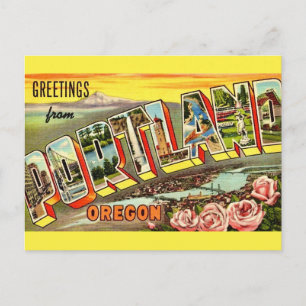 Portland Oregon Antieke Groet Briefkaart