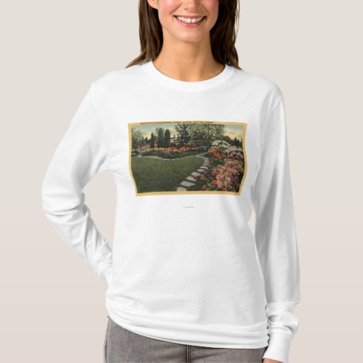 Portland, Oregon, Azaleas en Rhododendrons T-shirt (Voorkant)