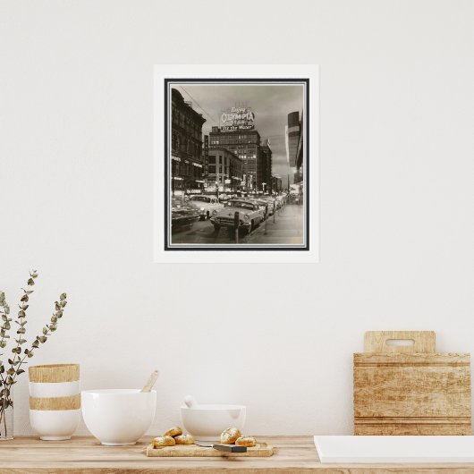 Portland Oregon B&W Poster 1950 20 x 24 (Keuken)