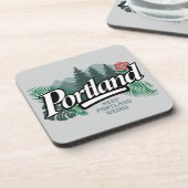 Portland Oregon Bier Onderzetter (Linkerzijde)