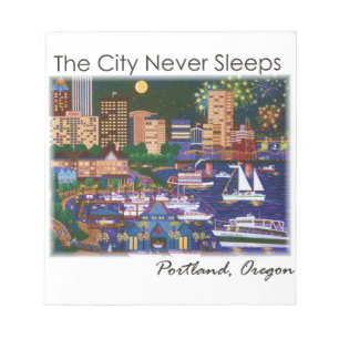 Portland Oregon bij Nacht Notitieblok