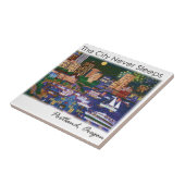 Portland Oregon bij nacht Tegeltje (Zijkant)