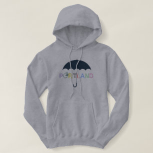 Portland Oregon Bike Umbrella Hoodie Sweatshirt