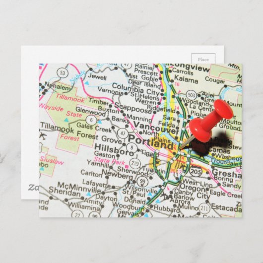 Portland, Oregon Briefkaart (Voorkant / Achterkant)