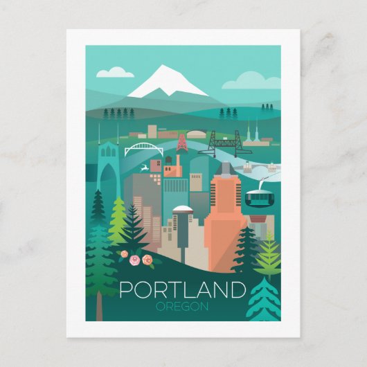 Portland, Oregon Briefkaart (Voorkant)