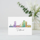 Portland OREGON Briefkaart (Staand voorkant)