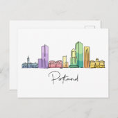 Portland OREGON Briefkaart (Voorkant / Achterkant)