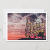 Portland Oregon Bruiloft Save the Date Kaart (Voorkant)