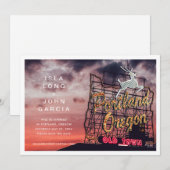 Portland Oregon Bruiloft Save the Date Kaart (Voorkant / Achterkant)