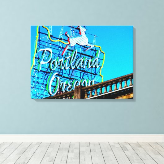 PORTLAND, OREGON Canvas Print (Insitu (Houten vloer))