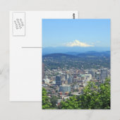 Portland, Oregon City en Mountain Uitzicht Briefkaart (Voorkant / Achterkant)