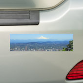 Portland, Oregon City en Mountain Uitzicht Bumpersticker (Op auto)
