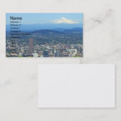 Portland, Oregon City en Mountain Uitzicht Visitekaartje (Voorkant / Achterkant)