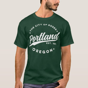  Portland Oregon City of Rozen Retro USA T-shirt