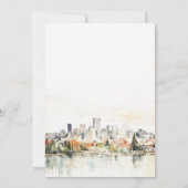 Portland Oregon City Scape Wedding Jubileum Kaart (Achterkant)