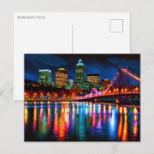 Portland Oregon City skyline schilderij Briefkaart (Voorkant / Achterkant)