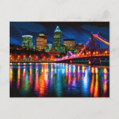 Portland Oregon City skyline schilderij Briefkaart (Voorkant)