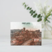 Portland Oregon Cityscape Reizen Briefkaart (Staand voorkant)