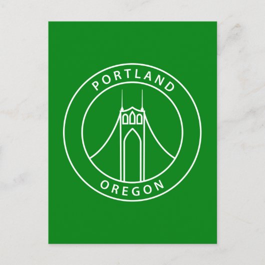 Portland Oregon Design Briefkaart (Voorkant)