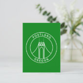 Portland Oregon Design Briefkaart (Staand voorkant)
